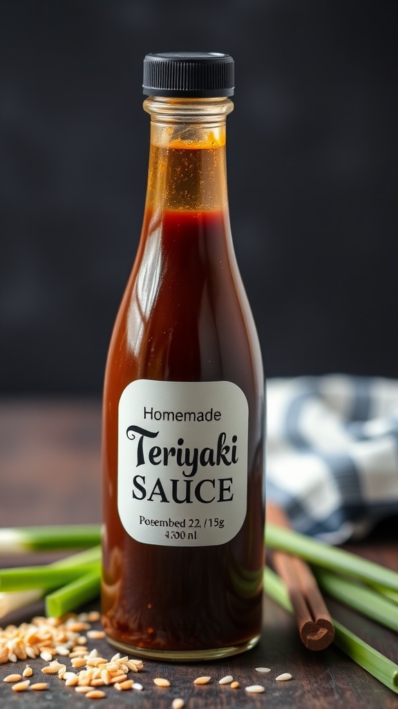 Homemade Teriyaki Sauce in a bottle