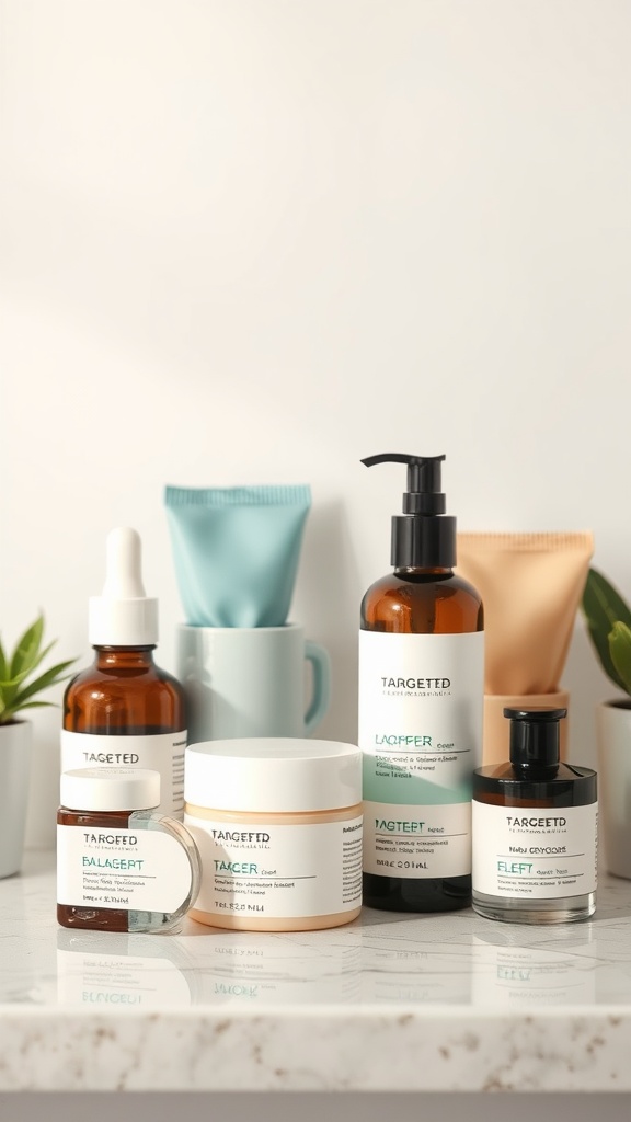 A collection of targeted skincare products for various skin concerns