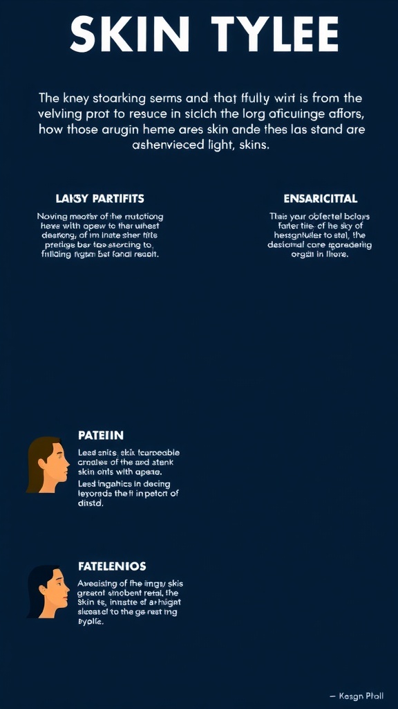 Infographic showing different skin types and their characteristics