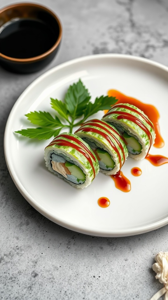 Cucumber and Cream Cheese Sushi rolls