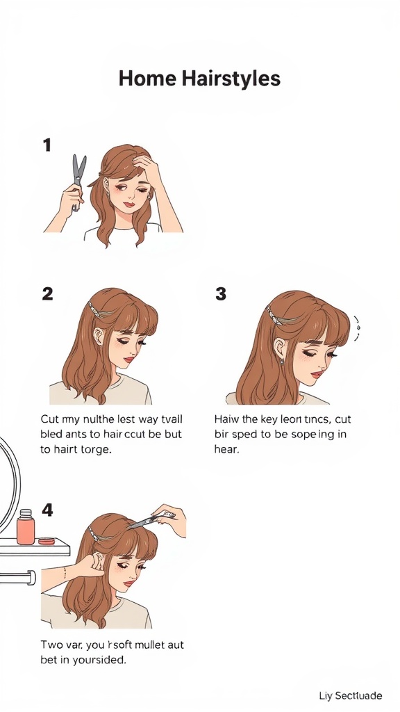 Step-by-step guide to DIY soft mullet haircut at home