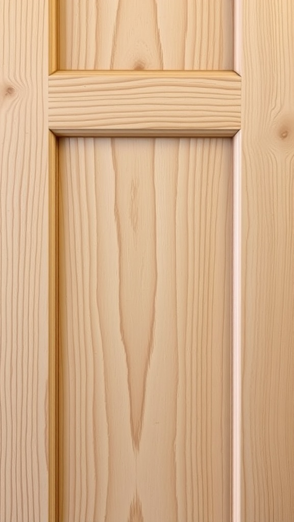A close-up view of white oak cabinet doors showcasing its beautiful grain and texture.