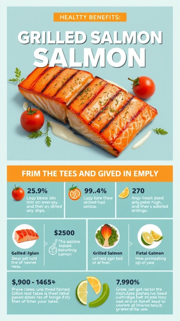 Grilled salmon fillets with herbs and lemon