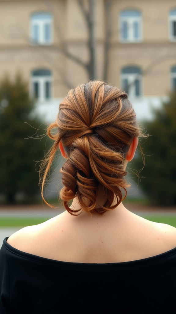 A stylish low textured red ponytail hairstyle