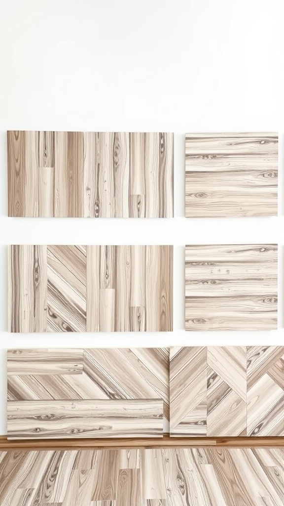 Variety of wood look tile designs for shower walls