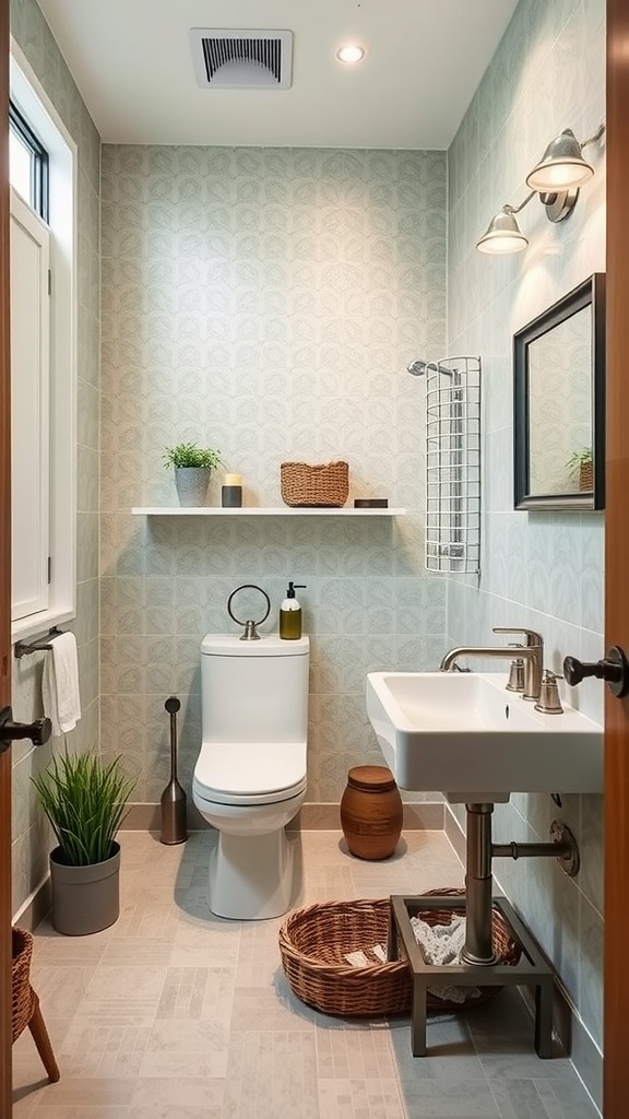 Eco-friendly Jack and Jill bathroom with sustainable fixtures