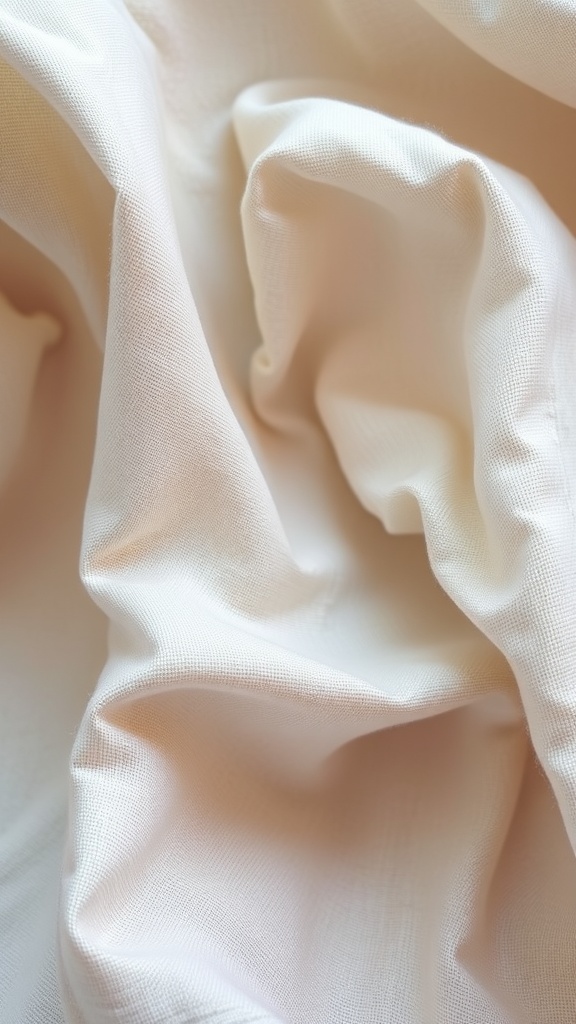 Close-up of soft textured fabric in light color