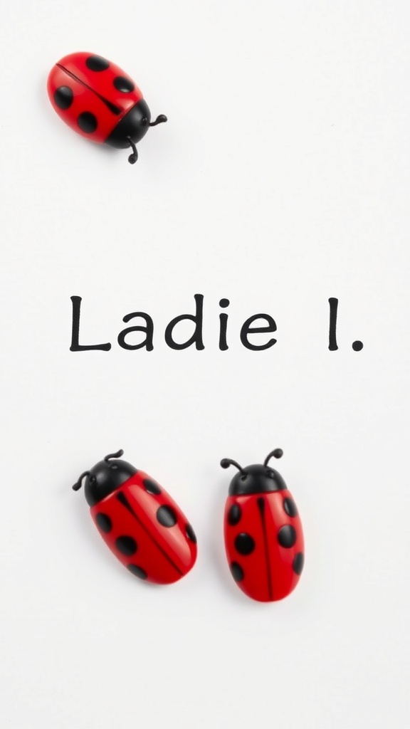 Classic red ladybug nail designs with black spots