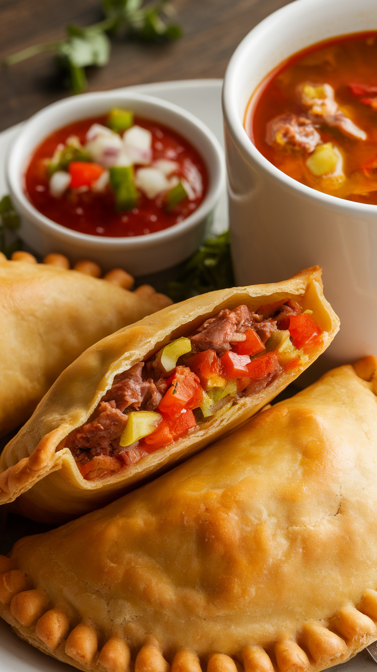 Delicious empanadas and soup from The Spanish Bakery & Cafe