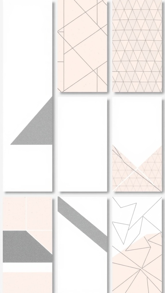 Fondos de pantalla sencillos de iPhone con diseños geométricos en tonos suaves