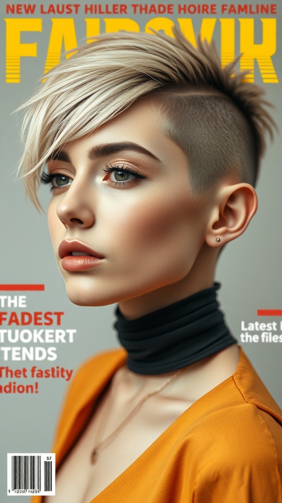A stylish individual showcasing a faded undercut hairstyle.