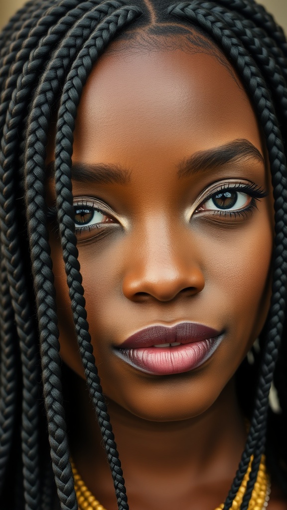 Close-up of a person with swirl cornrows hairstyle, showcasing intricate braid patterns.