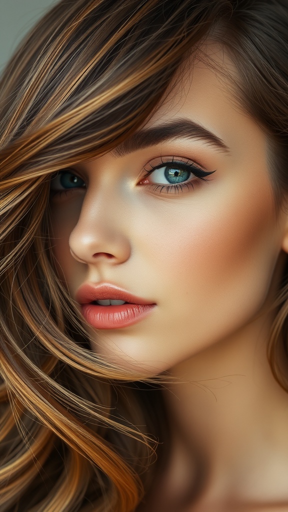 A close-up of short shaggy hair with textured layers, showcasing volume and movement.
