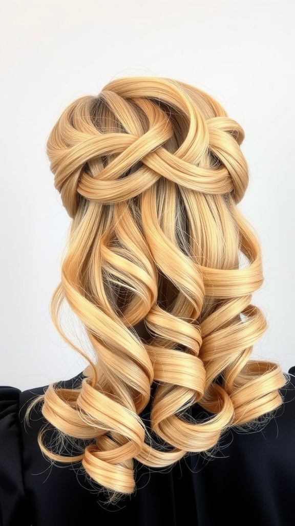 A vintage-inspired hairstyle featuring blonde finger waves and elegant curls.