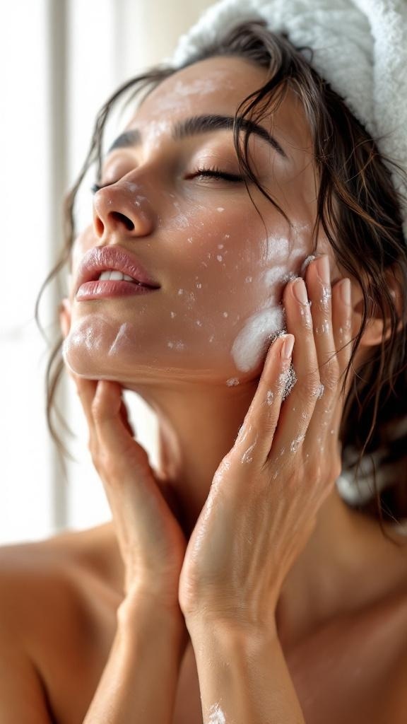 Illustration showing the benefits of dry skin brushing, including improved circulation, exfoliation, and better skin texture.