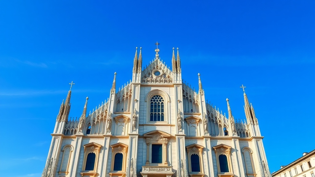 Milan's Duomo against a clear blue sky