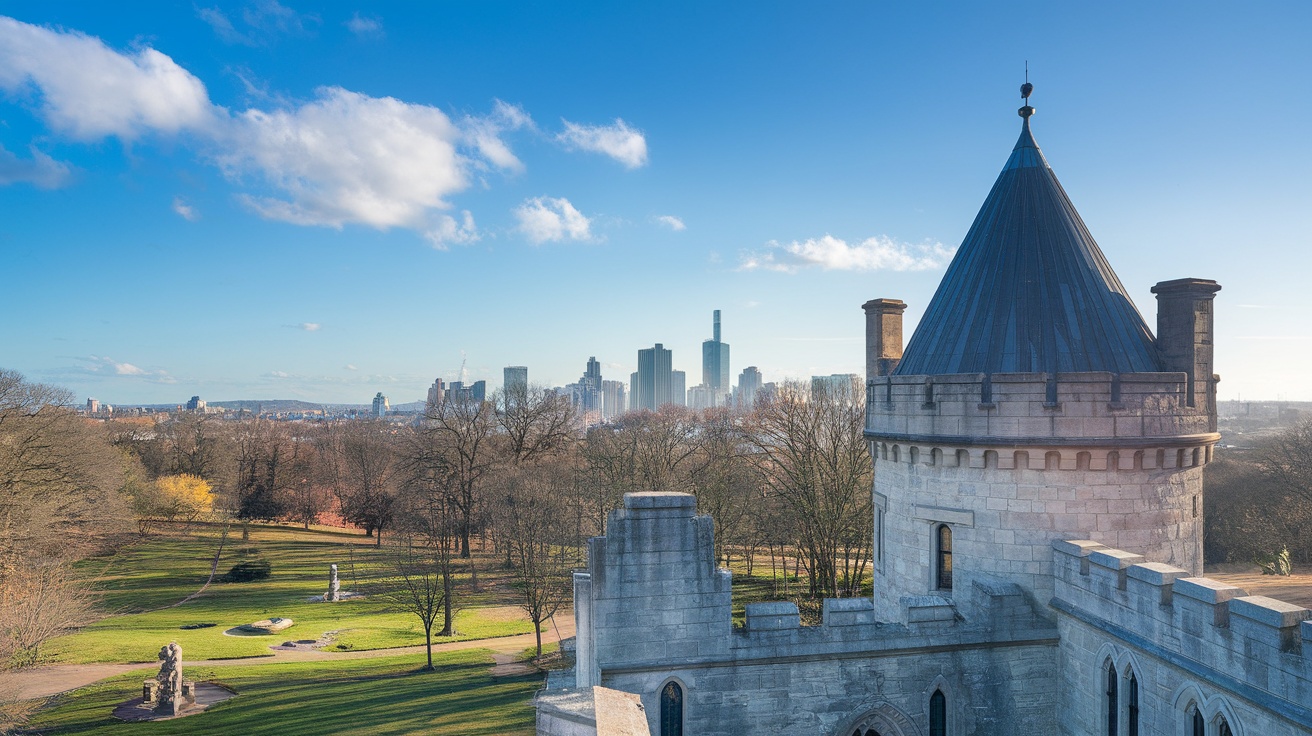 View from Belvedere Castle overlooking Central Park and the NYC skyline