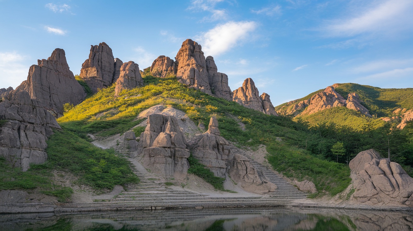 Stunning rock formations and greenery in Bukhansan National Park