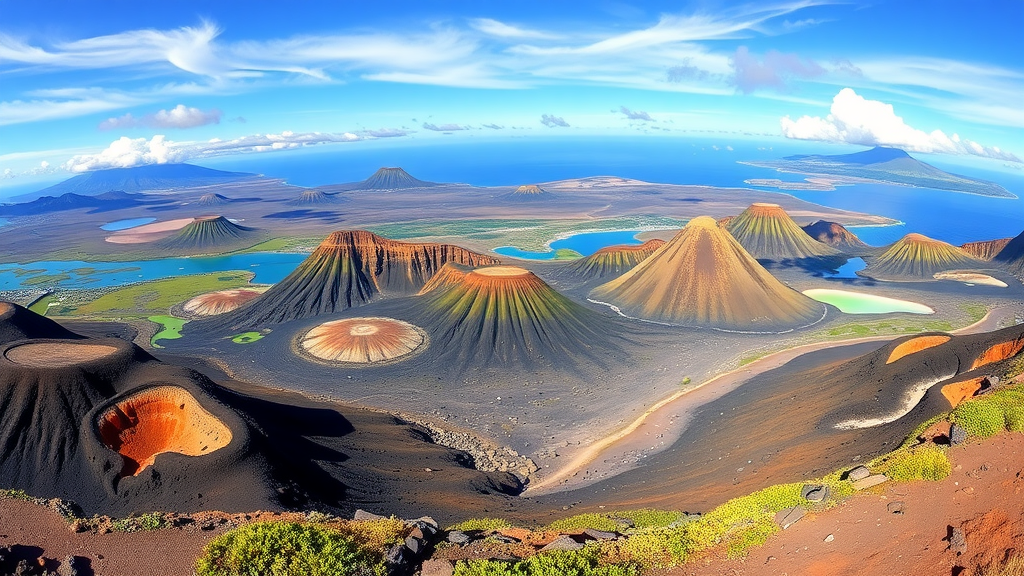 A scenic view of the Galapagos Islands with unique landscapes and wildlife.