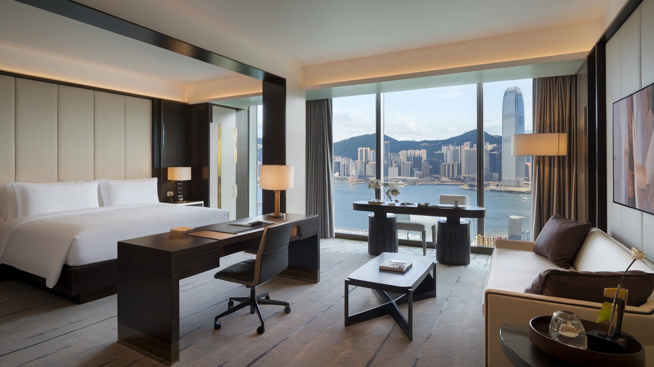 Luxurious room with a view at The Peninsula Hong Kong