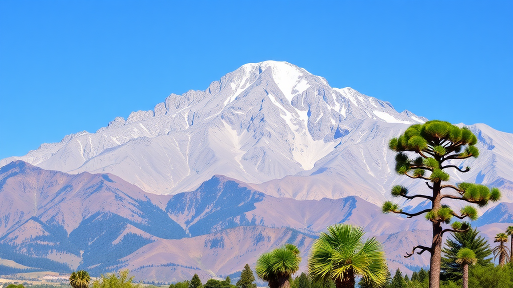 Mount Whitney towering over Lone Pine, California.