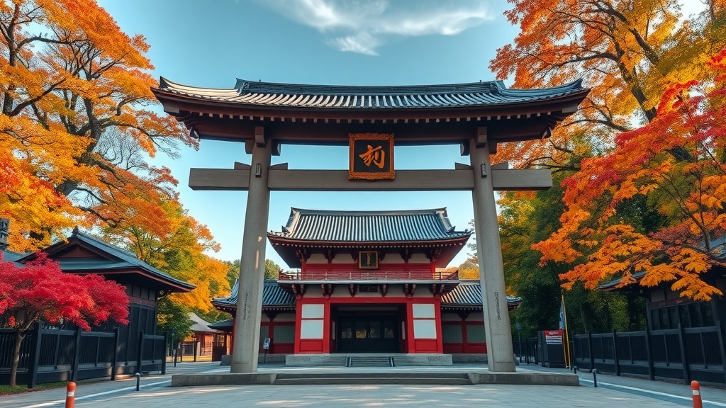 Nanzen-ji temple with autumn foliage