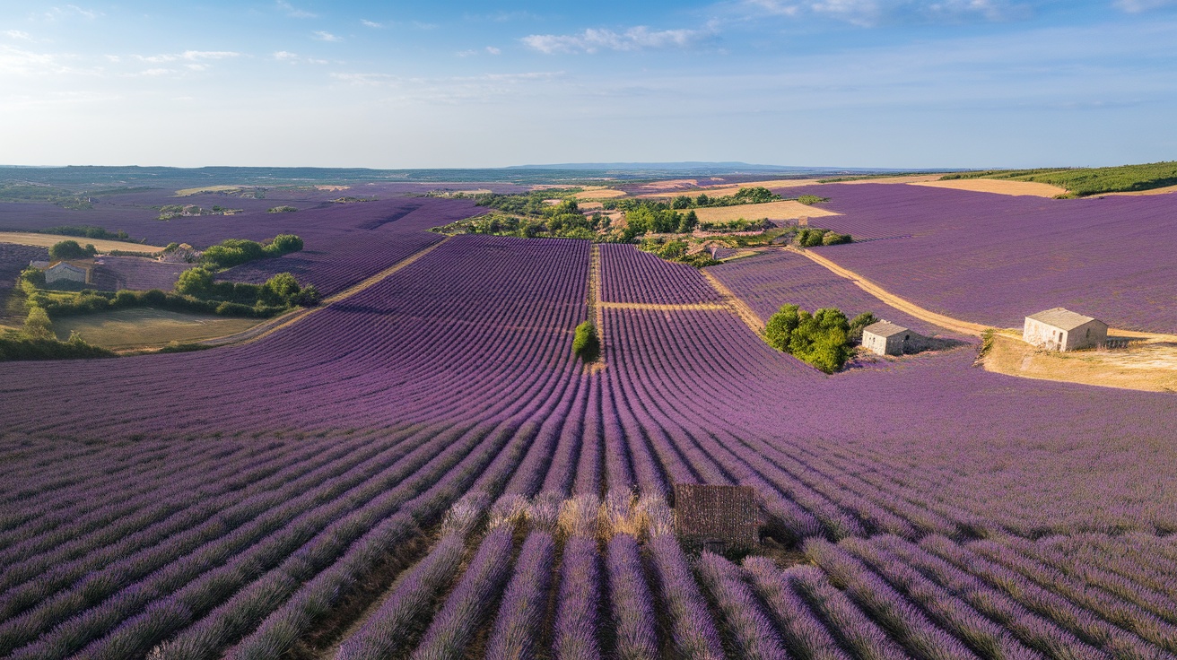 Endless lavender fields at Plateau de Valensole