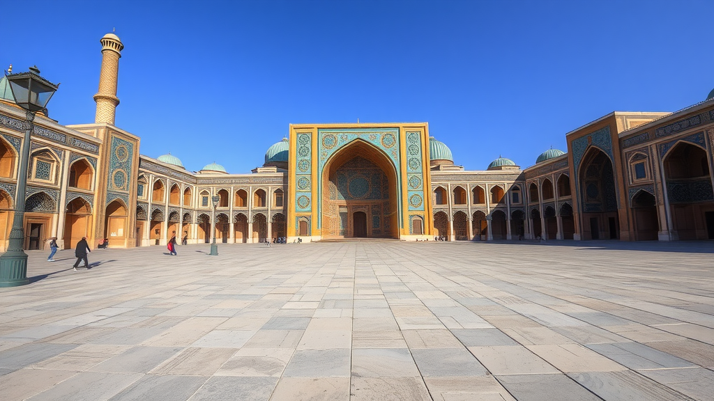 A beautiful view of the historical architecture in Samarkand.