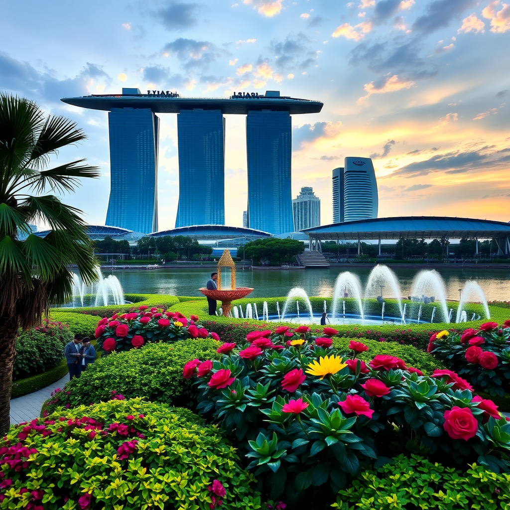 Night view of Marina Bay Sands in Singapore, showcasing its unique architecture and illuminated skyline.