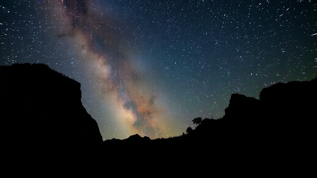 A breathtaking view of the night sky filled with stars and the Milky Way