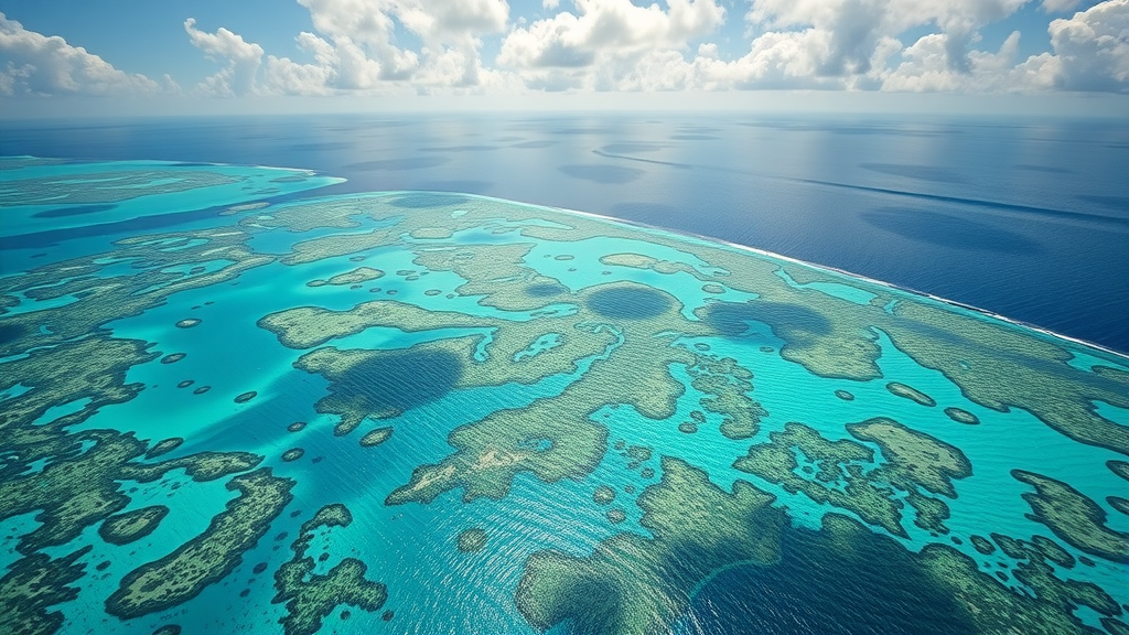 Aerial view of the Florida Keys with turquoise waters and large letters spelling 'NOLXEI'.