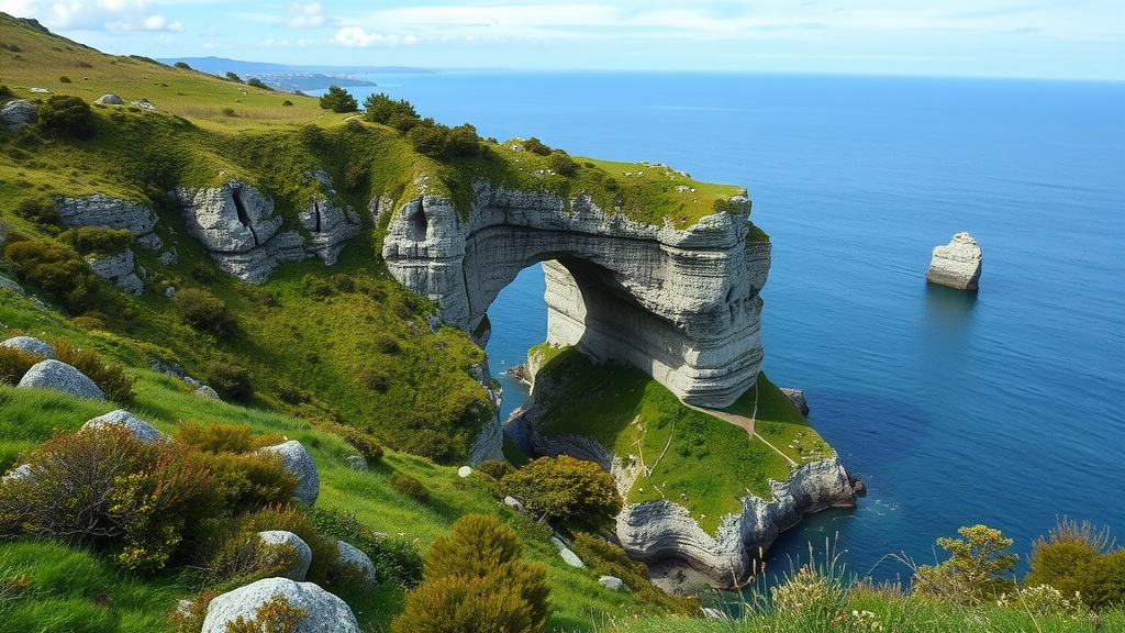 Tasman Arch, a natural rock formation near the ocean in Tasmania