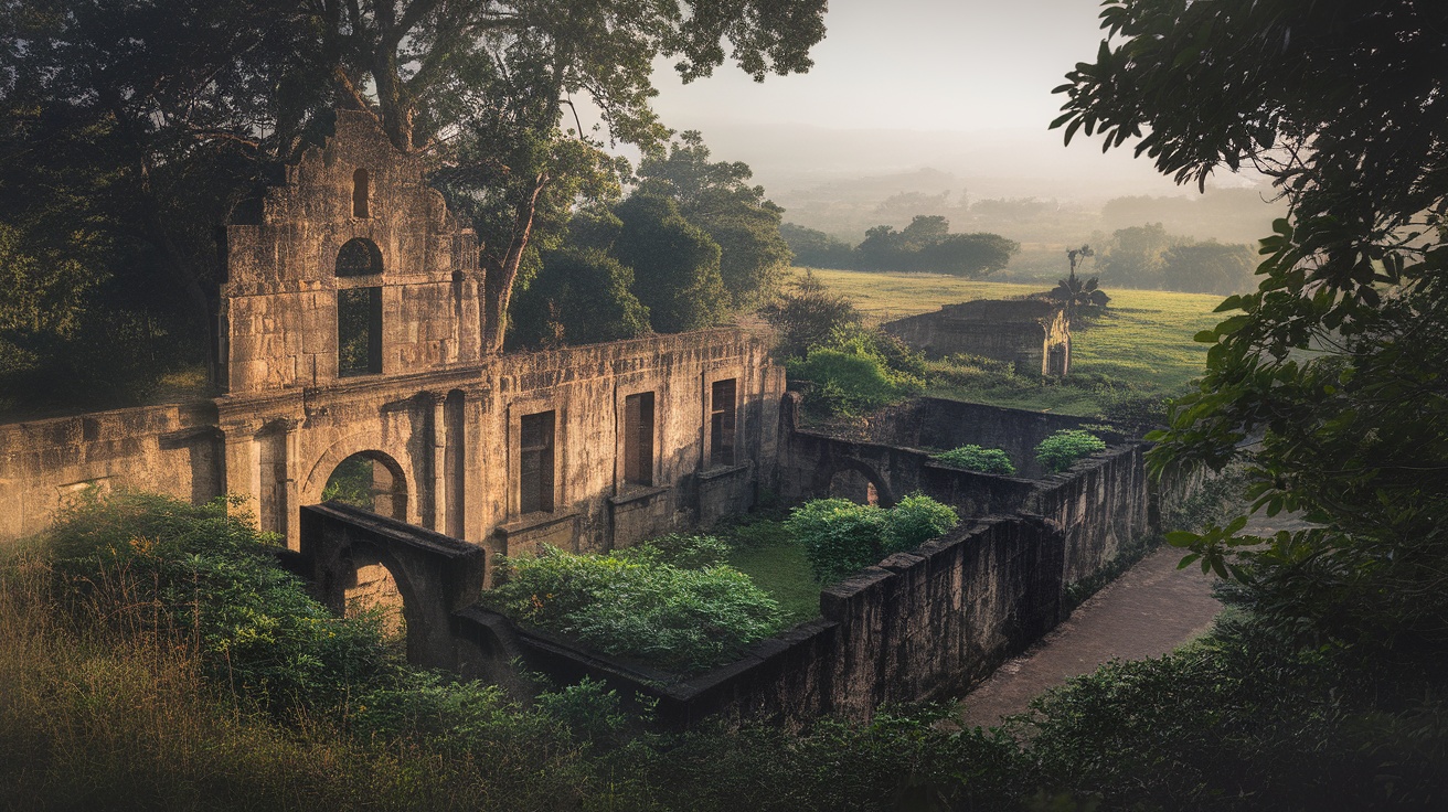 Ruins of São Miguel das Missões surrounded by greenery