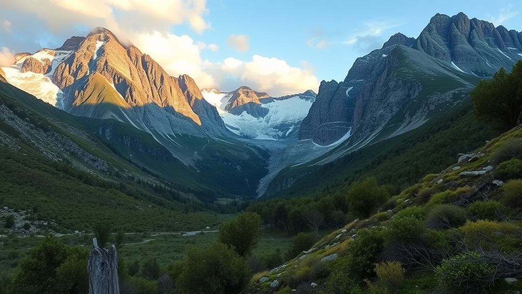 Scenic view of Val Grande National Park with mountains and a valley