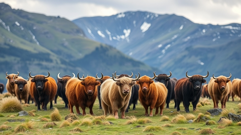 Musk oxen in Dovrefjell National Park, Norway.