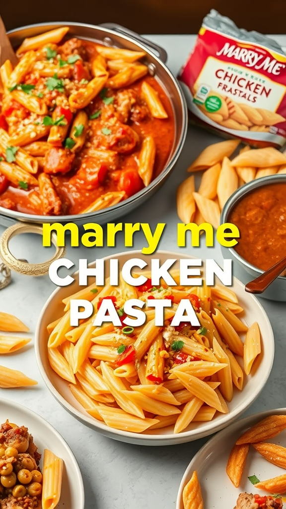 Delicious Marry Me Chicken Pasta with vibrant colors and textures.