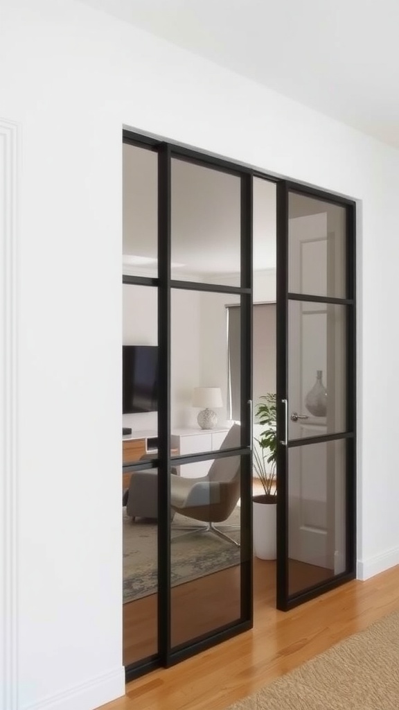 Simple room dividers used to separate living space.