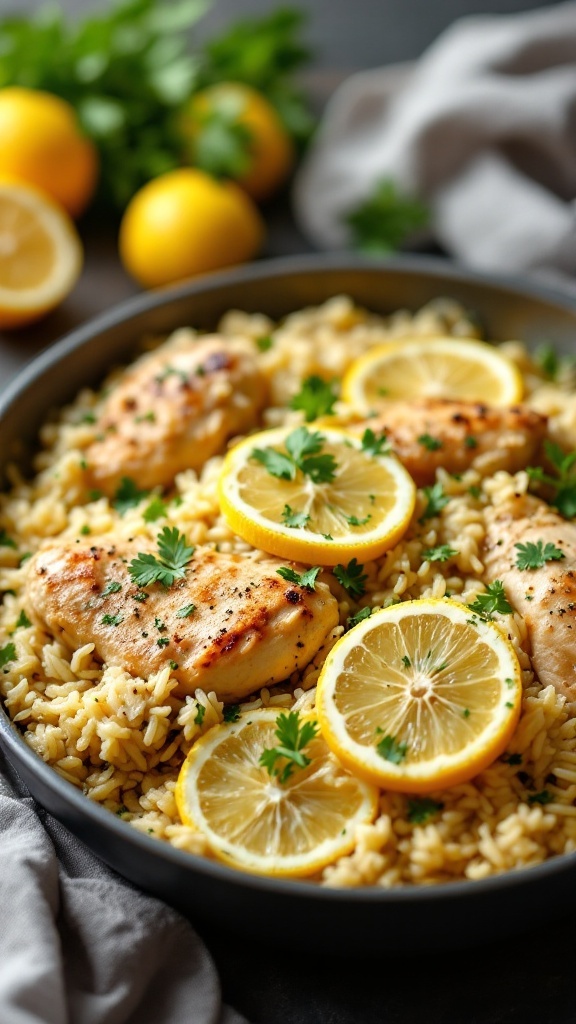 Lemon Herb Chicken and Rice Medley recipe