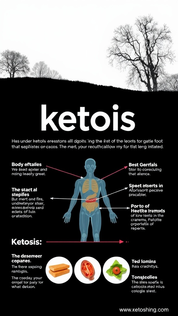 Infographic explaining ketosis and its effects on the body.