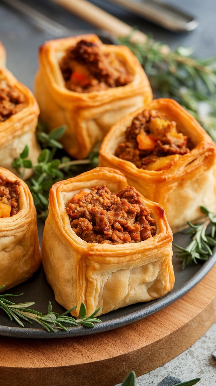 Mini Shepherd's Pies in Puff Pastry
